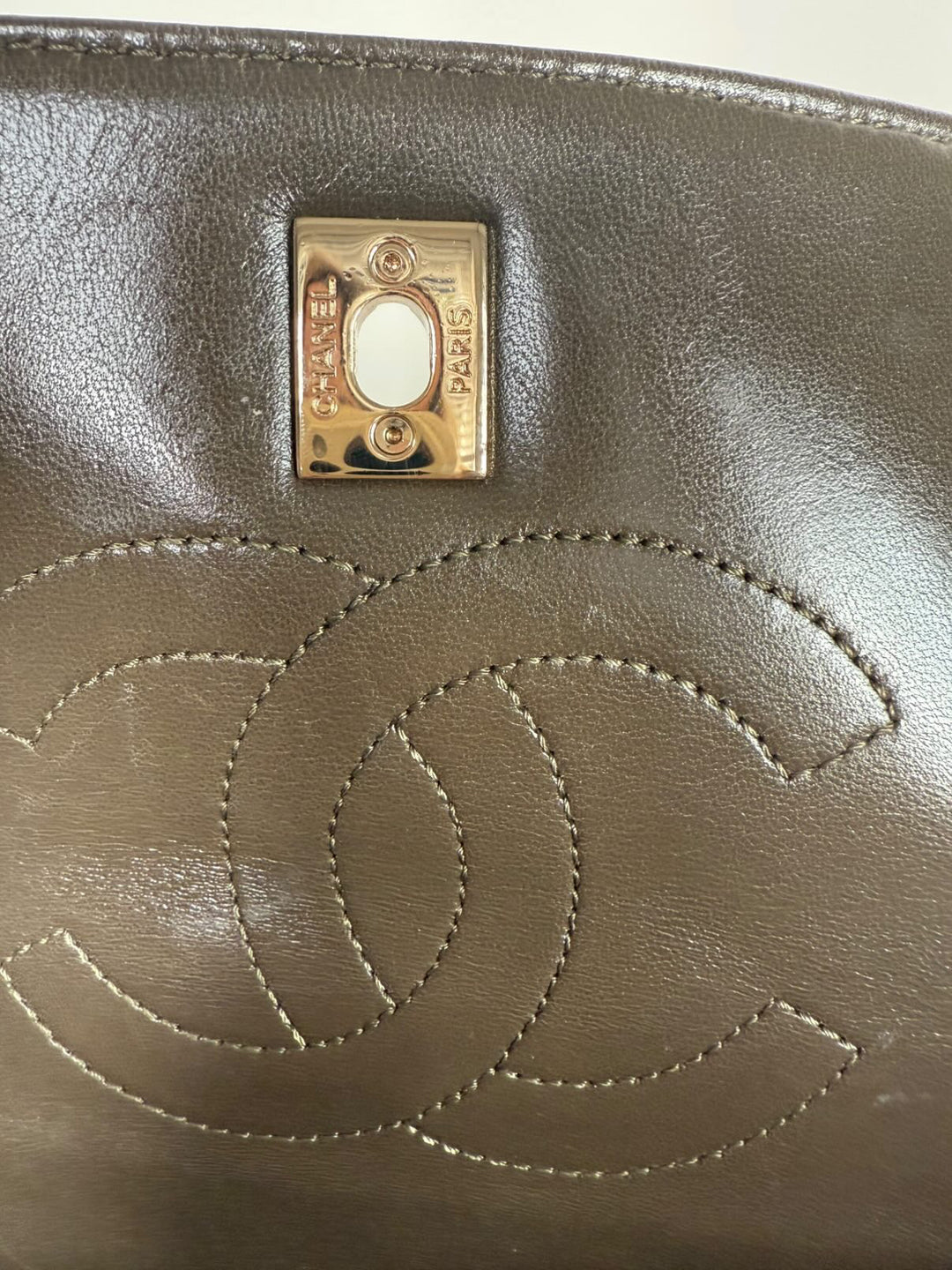 CHANEL series 23 2016 Khaki Green Lambskin LGHW Trendy CC Flap bag size Small with detachable chain