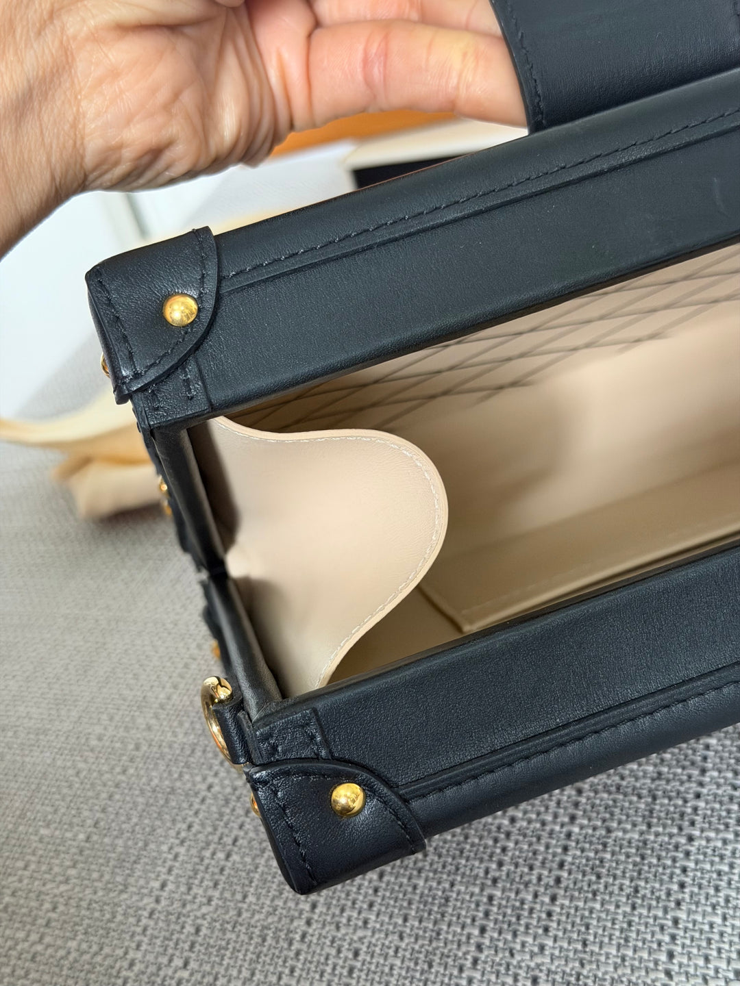 LOUIS VUITTON LV Petite Malle in Metal Black and Gold