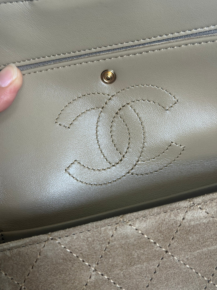 CHANEL 26B Beige Suede Matthie Blazy Mini Flap Bag GHW 2026