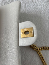 Load image into Gallery viewer, CHANEL 23P 2023 White Caviar Sweetheart Adjustable Chain Small Flap Bag Aged GHW
