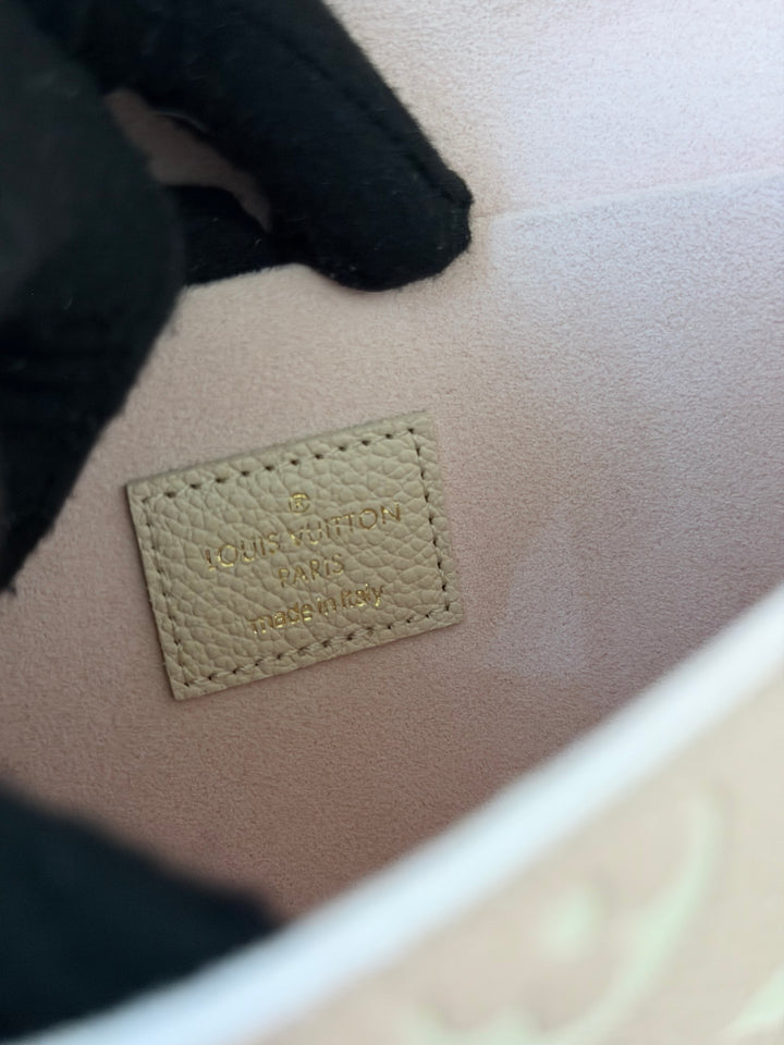 LOUIS VUITTON LV Pochette Felicie 2022 Pink/Beige/Yellow Emprinte Leather