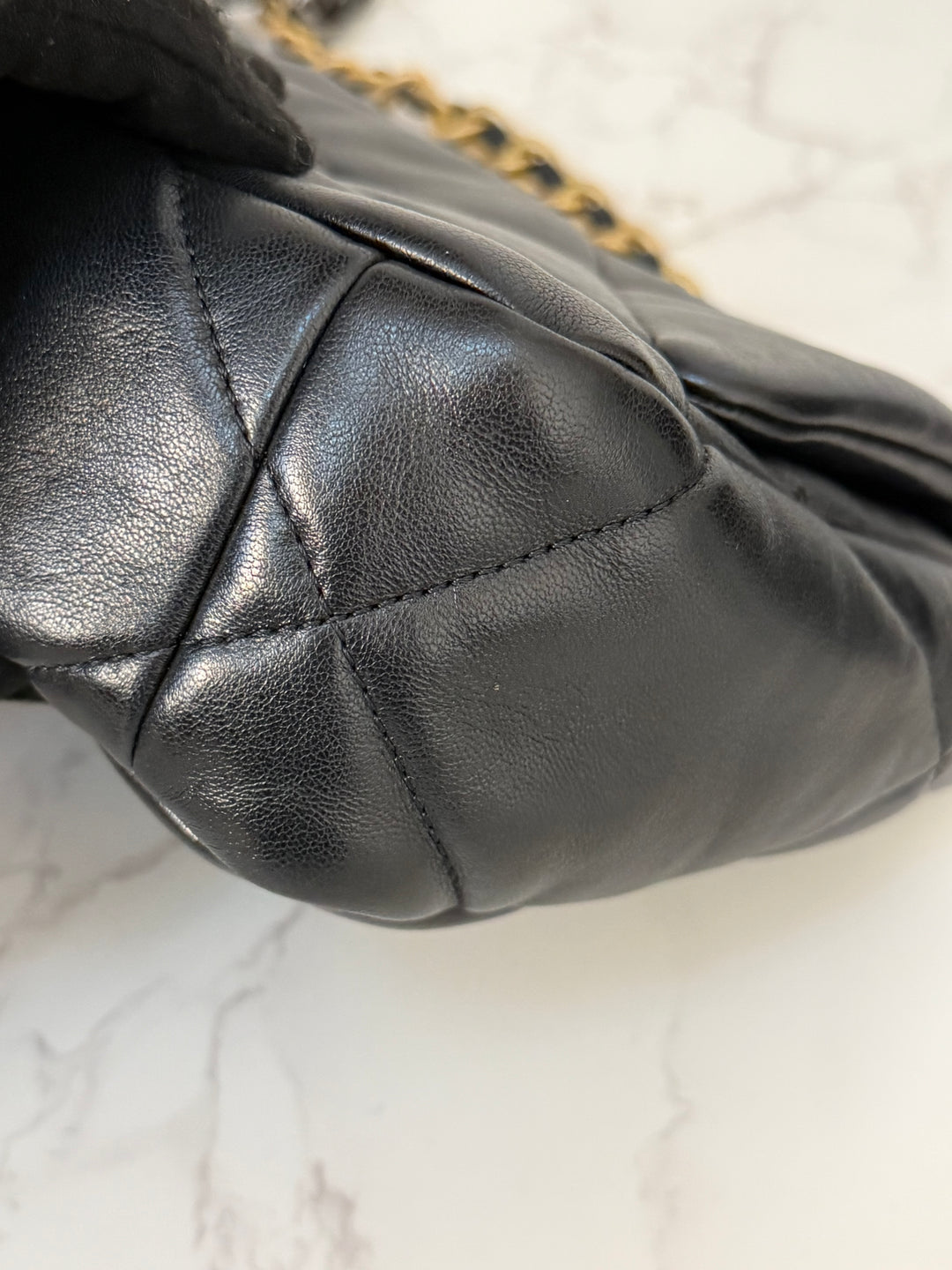 CHANEL 19 Size Small series 31 2020/2021 Black Lambskin Mixed HW Top Handle Flap Bag