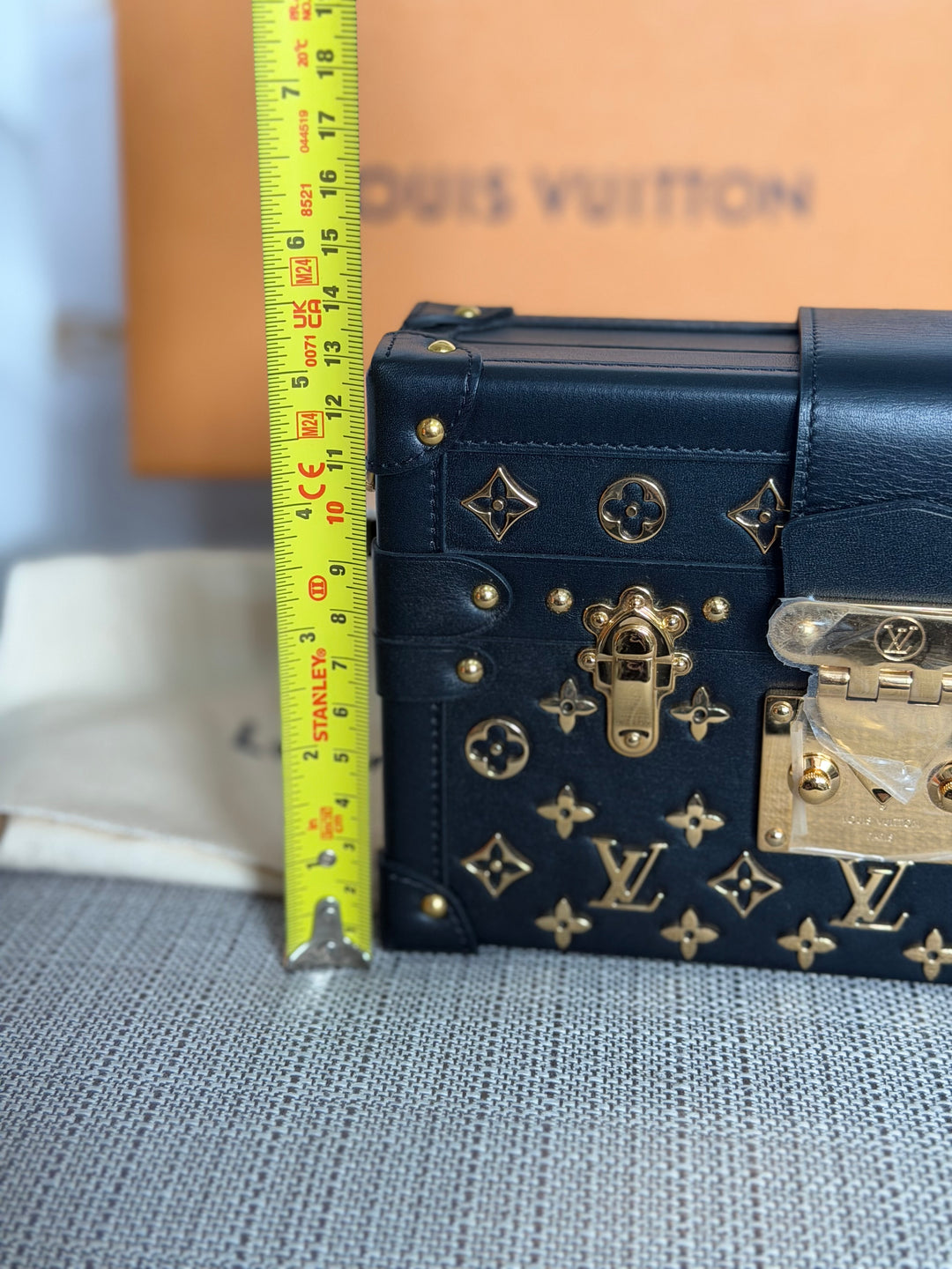 LOUIS VUITTON LV Petite Malle in Metal Black and Gold