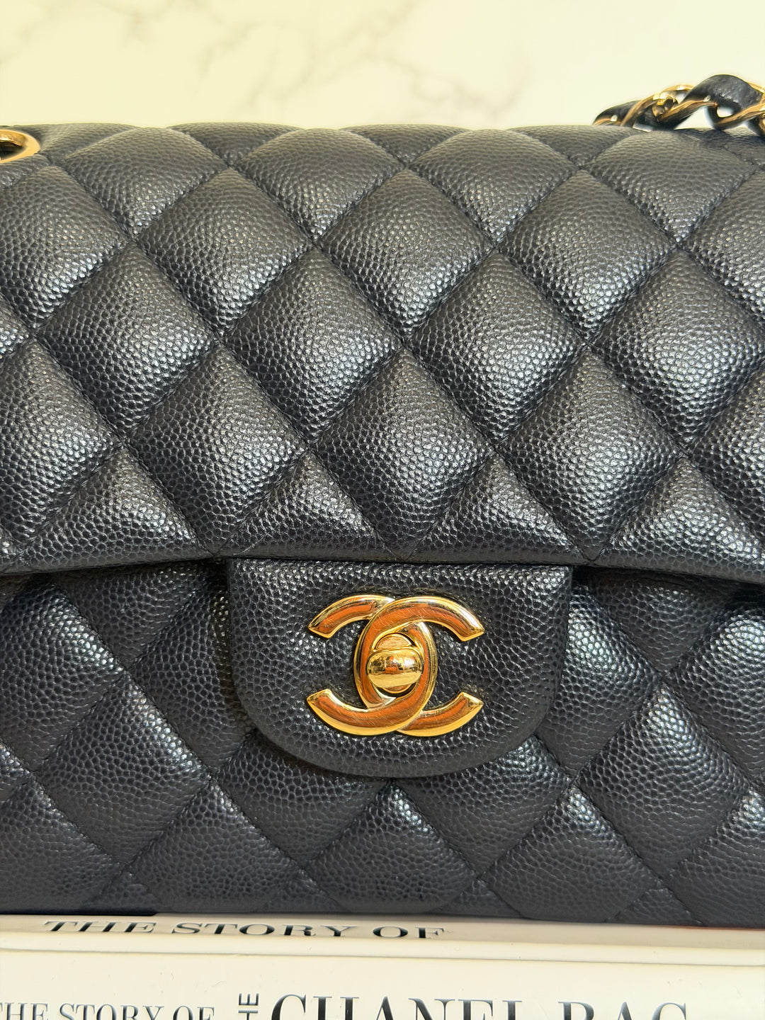 CHANEL series 31 Dark Navy Caviar LGHW Small Timeless Classic Double Flap Bag 2020/2021