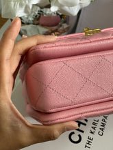 Load image into Gallery viewer, Chanel 22K 2022 Fall/Winter Collection Pink Caviar Coco First Mini Flap Bag with Aged GHW (AS3580)
