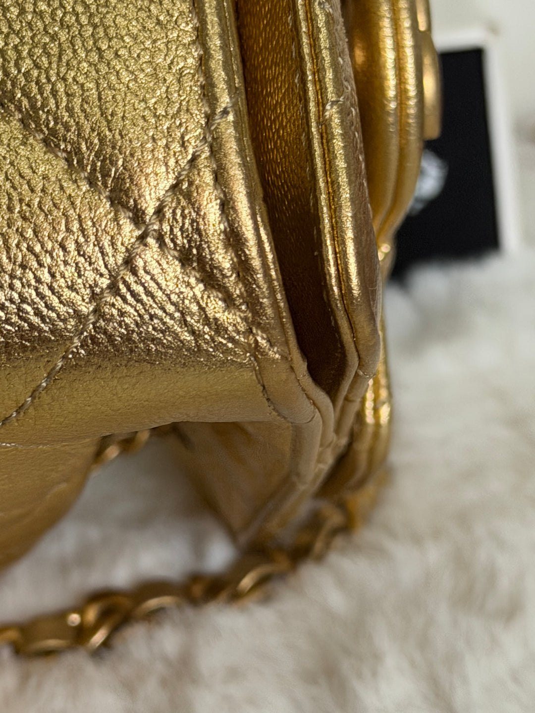 CHANEL 26C Gold Caviar Mini 25 Hobo Bag with Aged GHW 2026