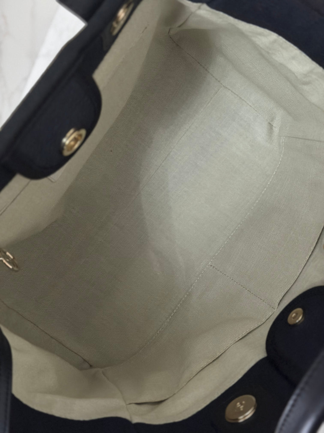 CHANEL 22B 2022 Black Tweed Deauville Tote size Small with Top Handle LGHW and Detachable Pouch