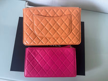Load image into Gallery viewer, Chanel 24P Collection Orange and Dark Pink Lambskin Pouches
