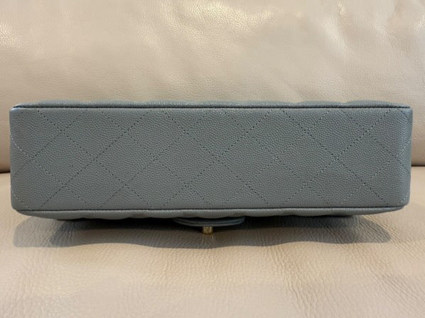 CHANEL 20C collection 2019/2020 series 29 Grey caviar LGHW Medium ML Timeless Classic Double Flap Bag