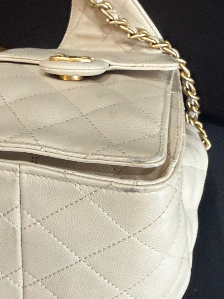 CHANEL Beige Caviar Aged GHW 25 Hobo Bag size SMALL 2025 25S collection