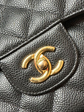 Load image into Gallery viewer, Chanel series 27 (2018/2019) Black Caviar GHW Jumbo Timeless Classic Double Flap Bag
