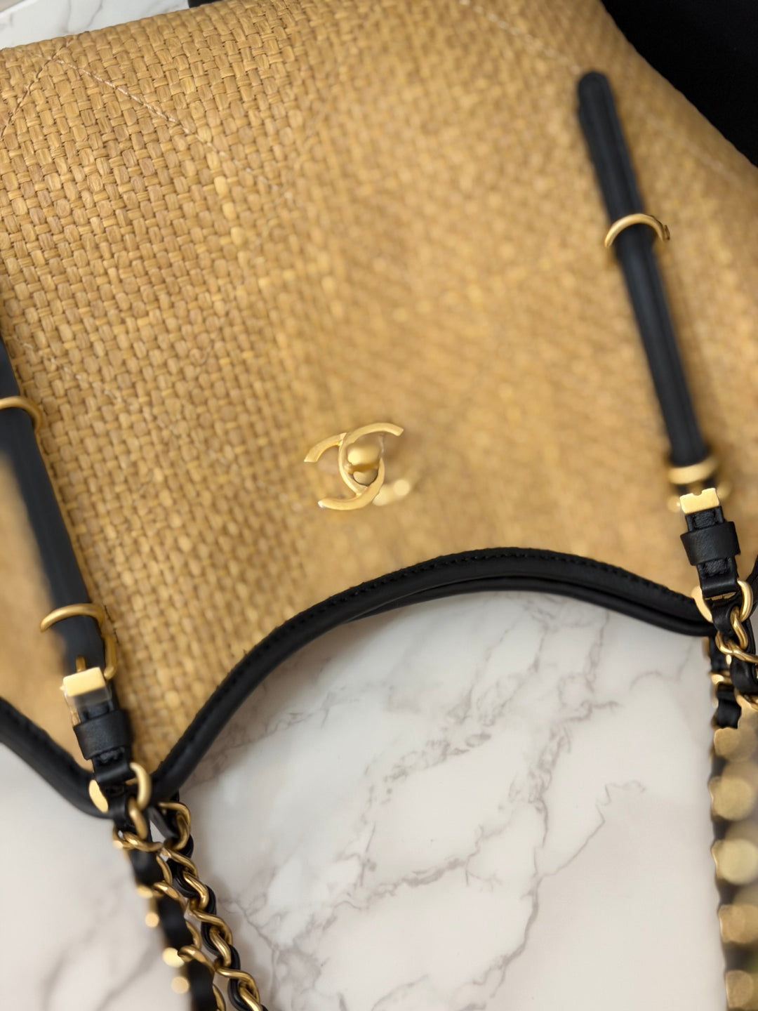 CHANEL 25K Raffia Small Tote Bag 2025