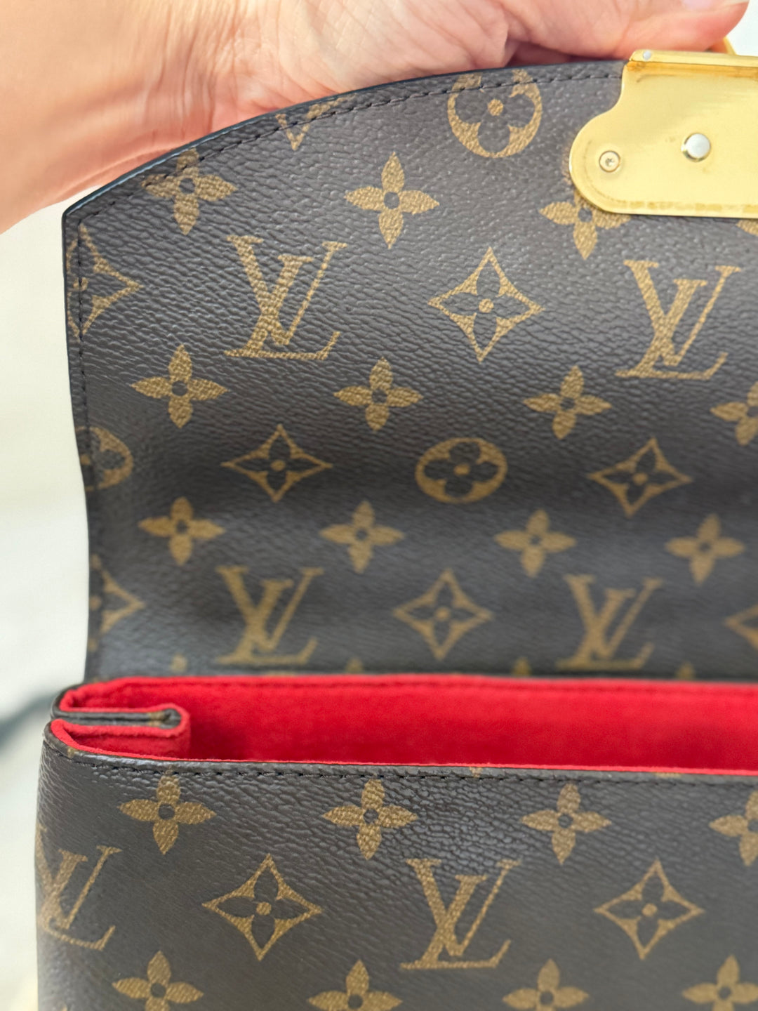 LOUIS VUITTON LV Saint St Placide In Monogram Canvas/Cherry Red