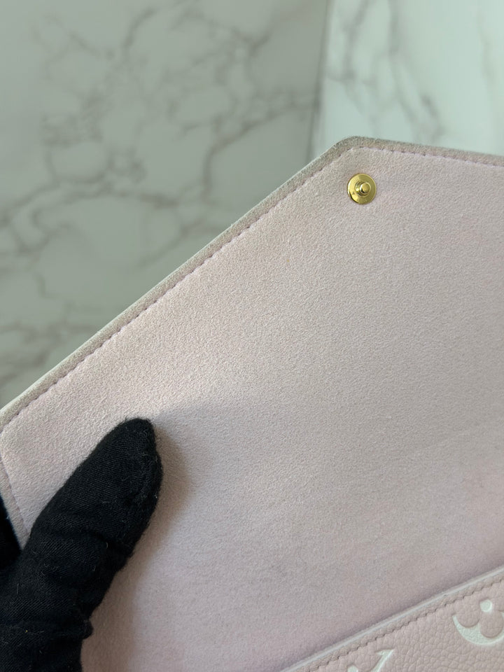 LOUIS VUITTON LV Pochette Felicie 2022 Pink/Beige/Yellow Emprinte Leather