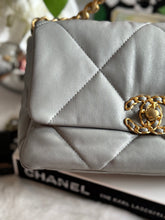 Load image into Gallery viewer, Chanel 19 size Small series 29 2020 Cruise Collection 20C Grey Lambskin Mixed HW Flap Bag
