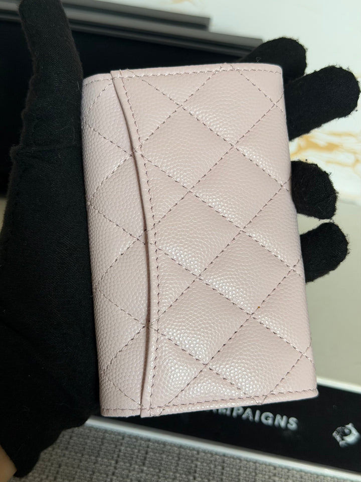 Chanel 22P Pink Caviar LGHW Classic Snap Flap Card Holder 2022