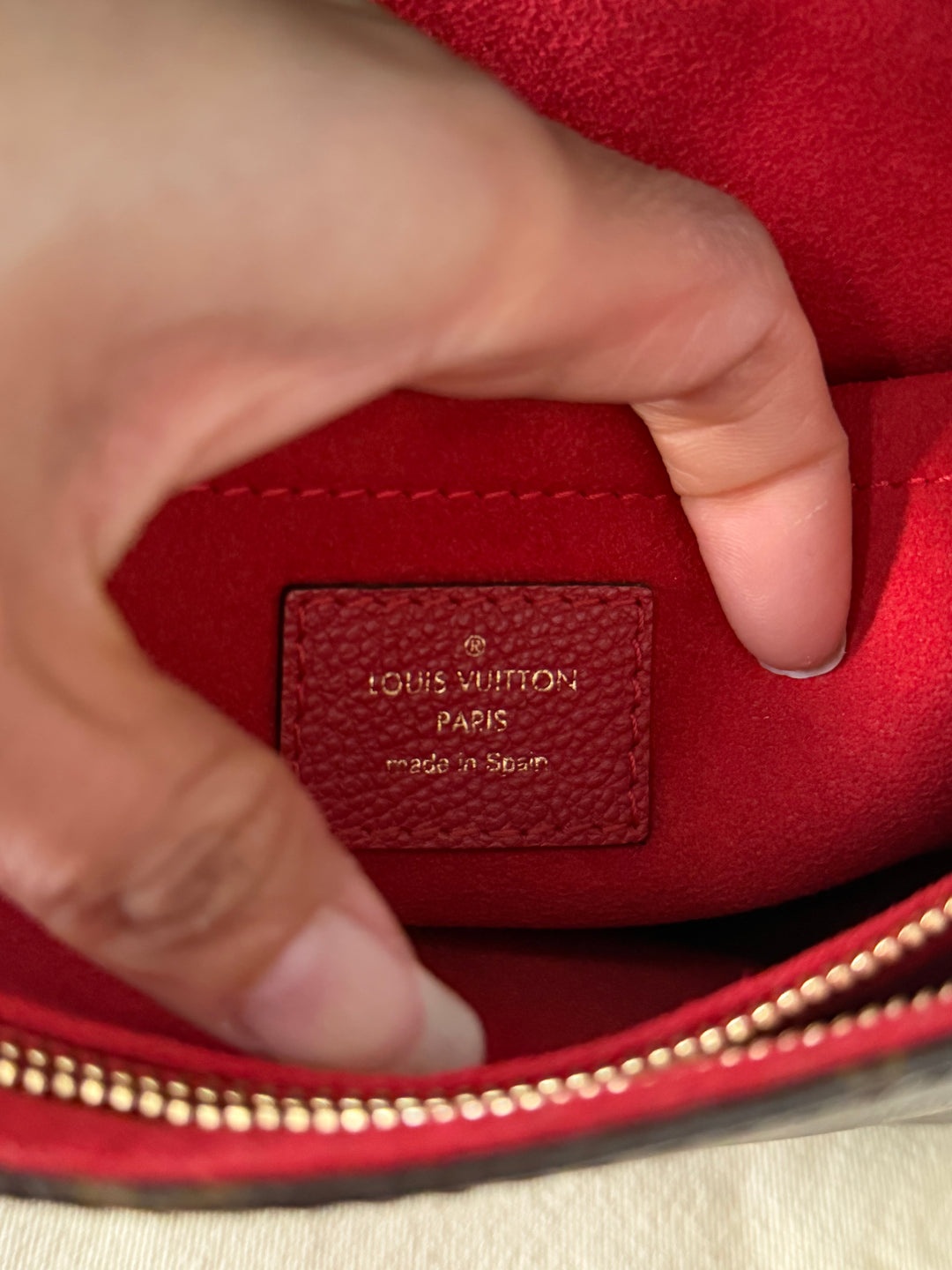 LOUIS VUITTON LV Saint St Placide In Monogram Canvas/Cherry Red