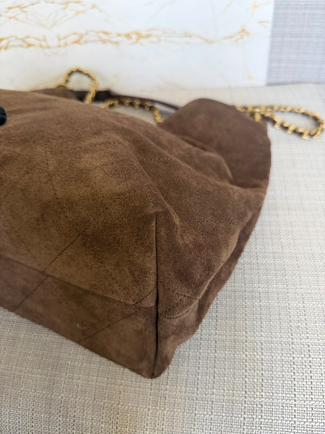 CHANEL 26C Brown Suede Maxi Hobo Bag 2026