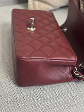 Load image into Gallery viewer, Chanel series 28 2019 Burgundy Lambskin Silver HW Mini Rectangular Flap Bag
