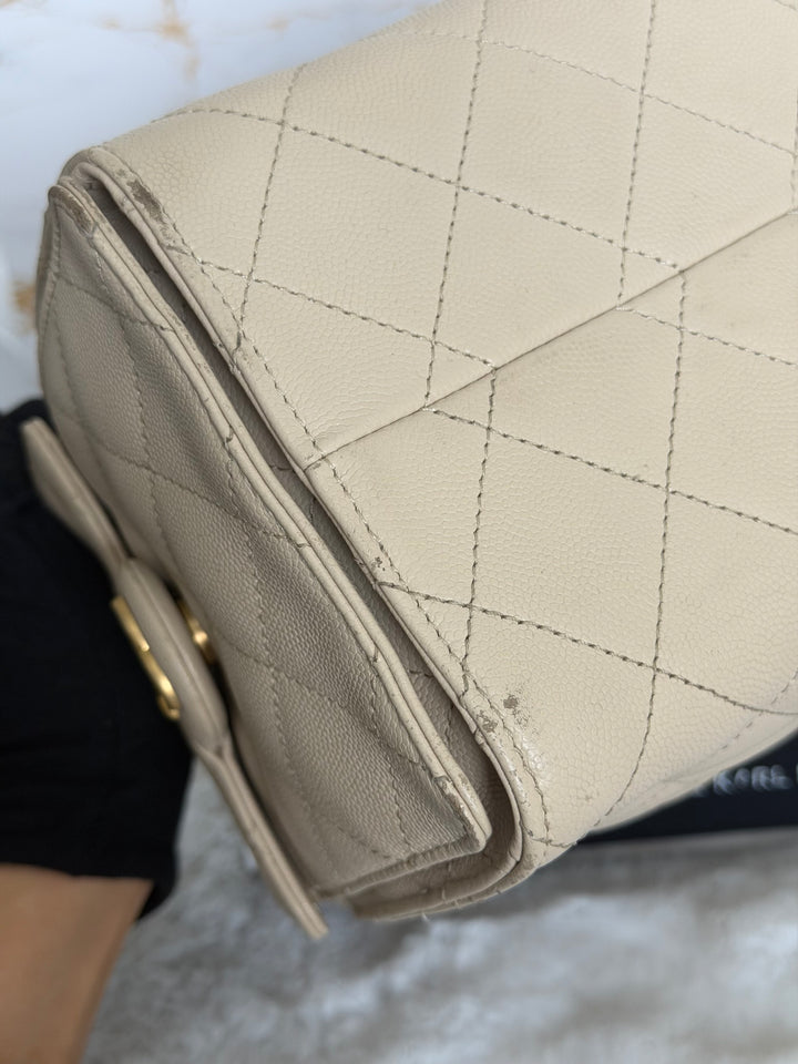 CHANEL Beige Caviar Aged GHW 25 Hobo Bag size SMALL 2025 25S collection