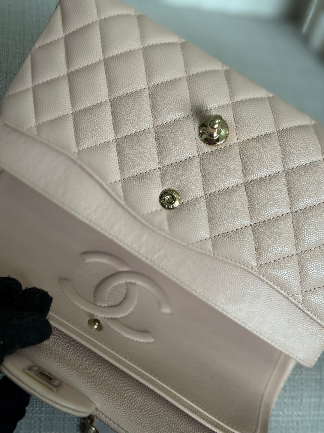 CHANEL 21C 2021 Rose Clair Caviar LGHW Medium ML 11.12 Timeless Classic Double Flap Bag