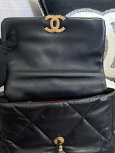 Load image into Gallery viewer, Chanel 19 Flap Bag from series 31 2021 in Black Lambskin Mixed Metal GHW Size Small
