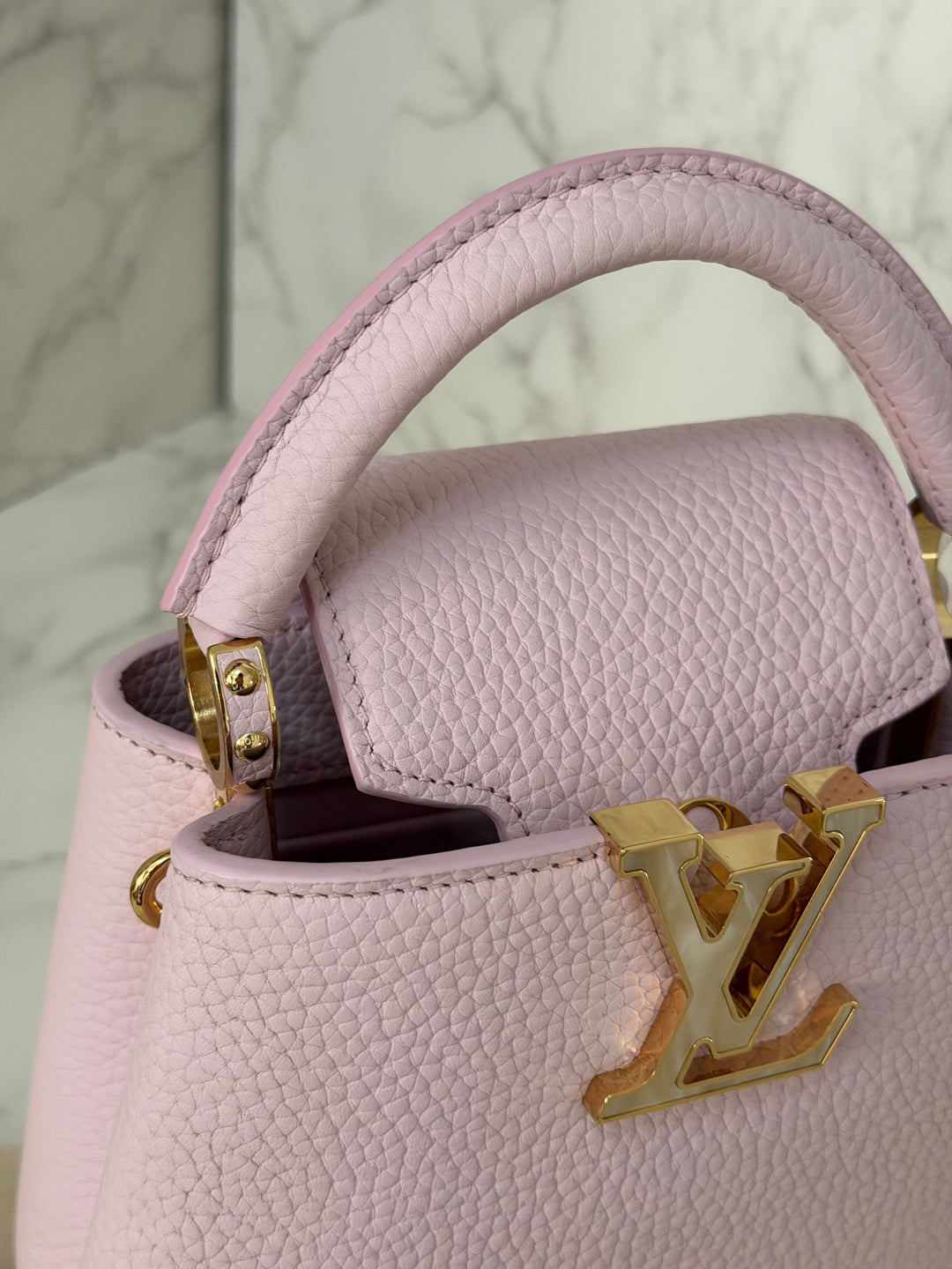 LOUIS VUITTON LV Mini Capucines In Guimauve Marshmallow Pink