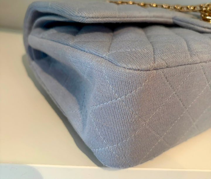 CHANEL Light Blue Jersey Reissue Flap Bag GHW