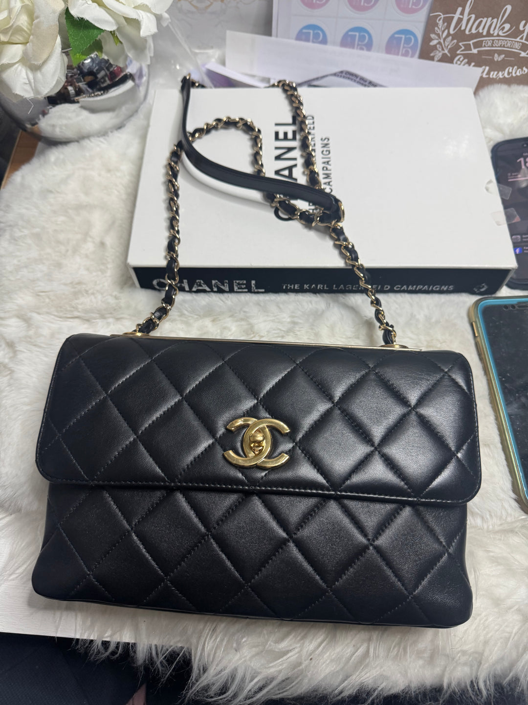 Chanel series 29 (2019) Black Lambskin LGHW Trendy CC Shoulder Flap Bag