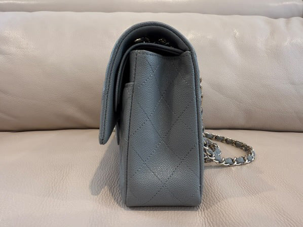 CHANEL 20C collection 2019/2020 series 29 Grey caviar LGHW Medium ML Timeless Classic Double Flap Bag