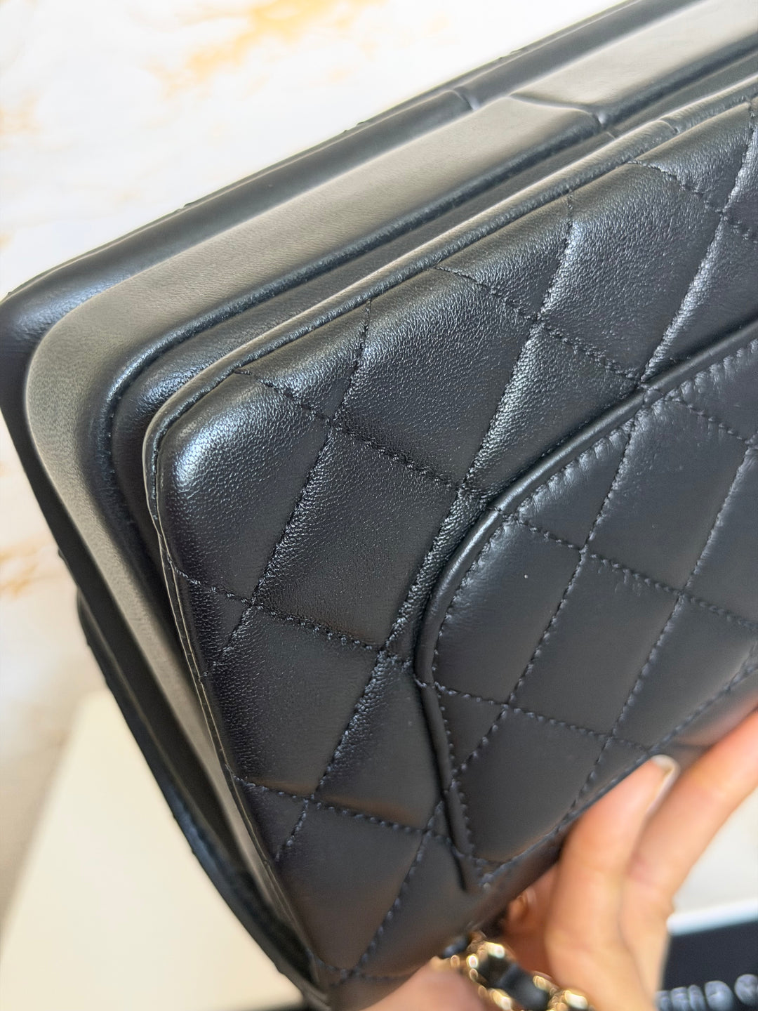 CHANEL Black Lambskin LGHW Trendy CC Flap Bag size MINI 8 inches with detachable Strap 2023/2024