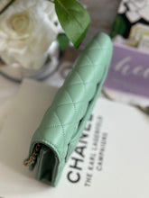 Load image into Gallery viewer, Chanel 23P Tiffany Green Caviar LGHW Classic Wallet on Chain (WOC)
