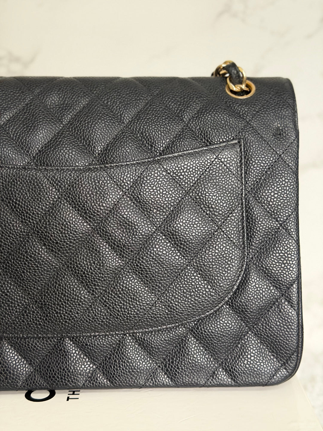 CHANEL series 17 Black Caviar GHW Jumbo Classic Double Flap Bag 2012