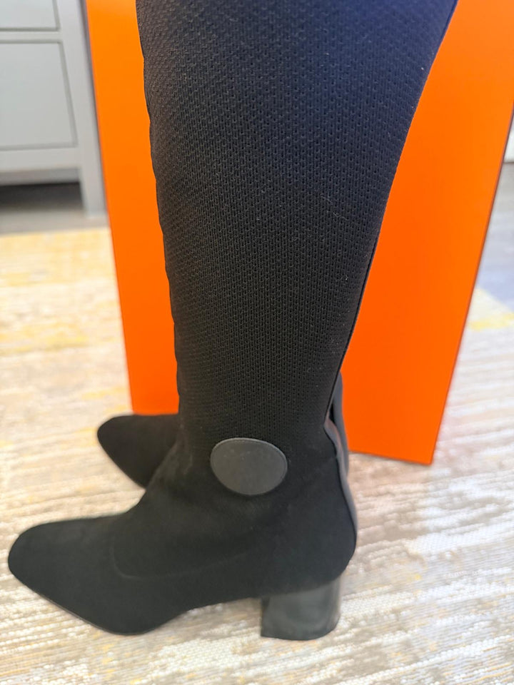 HERMÈS Fontaine 60 Boots size EU 40 UK 7 Black