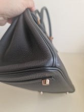 Load image into Gallery viewer, HERMES Noir/Black Togo Leather RGHW Birkin 30 Stamp D 2019
