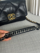 Load image into Gallery viewer, CHANEL 19 Size Small Black Lambskin Mixed Hardware Flap bag with Top Handle
