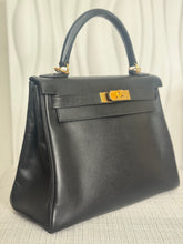 Load image into Gallery viewer, Hermes Noir/Black Epsom Leather GHW Kelly 28 stamp N 2010
