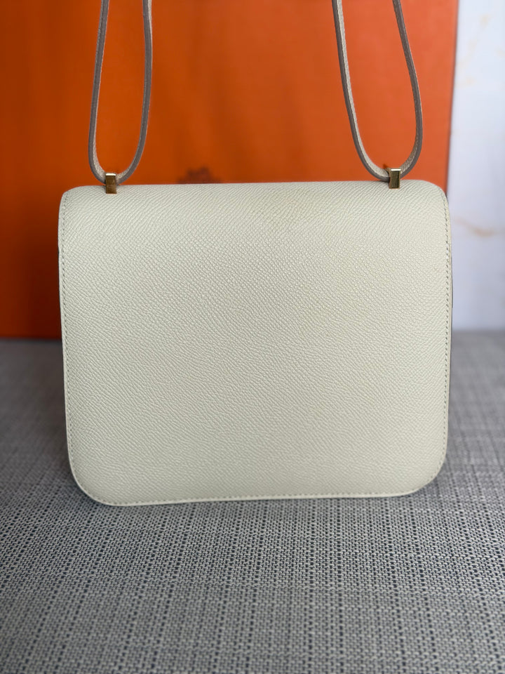 Hermès Constance 18 Mini Constance Craie Epsom Leather RGHW