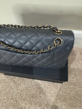 Load image into Gallery viewer, CHANEL 21B 2021 Dark Grey Caviar LGHW Medium ML Timeless Classic Double Flap Bag

