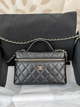 Load image into Gallery viewer, CHANEL Black Lambskin LGHW LP Vanity With Detachable Chain 2025
