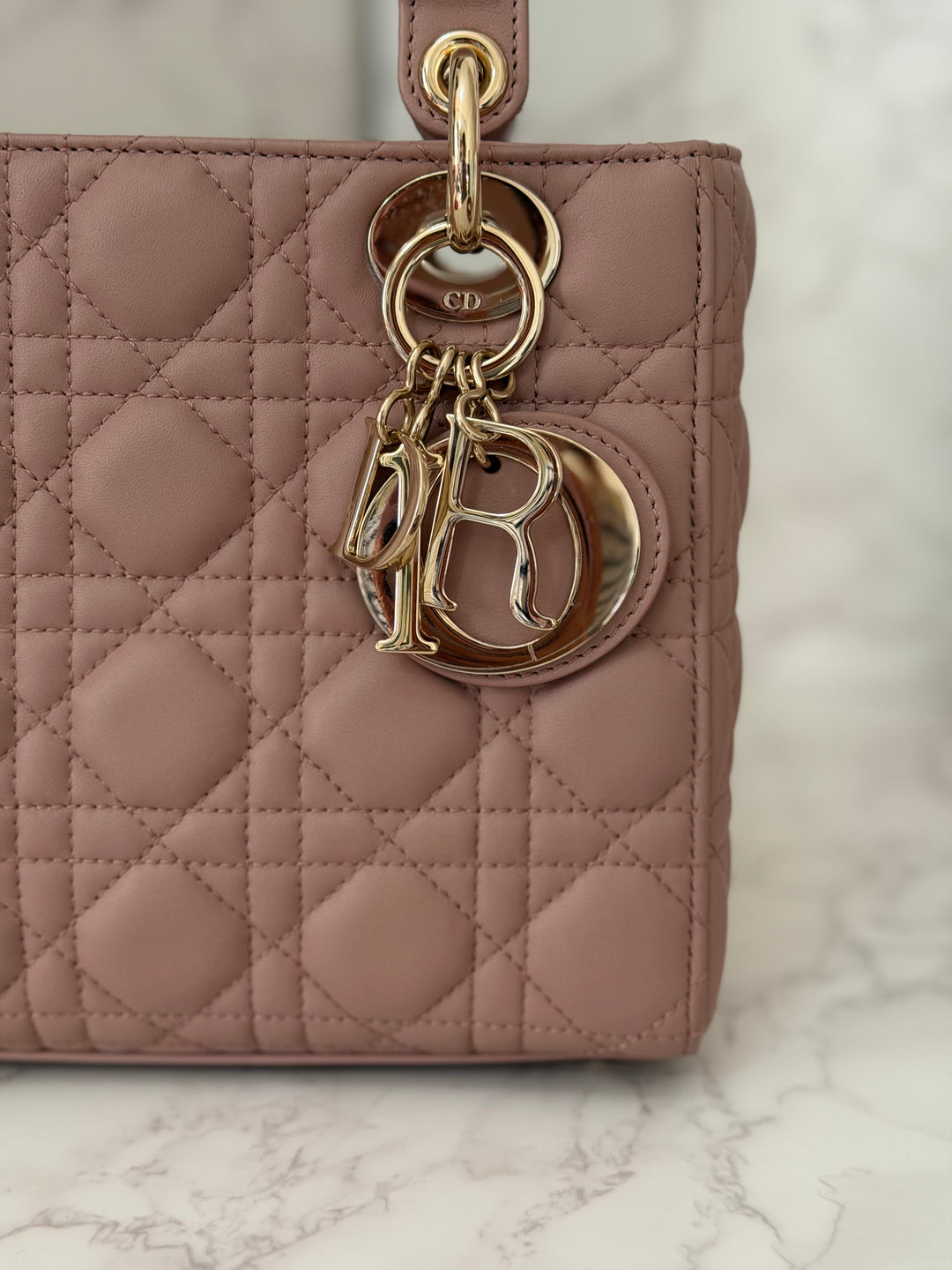 DIOR Lady Dior In Blush Lambskin LGHW size SMALL 2020