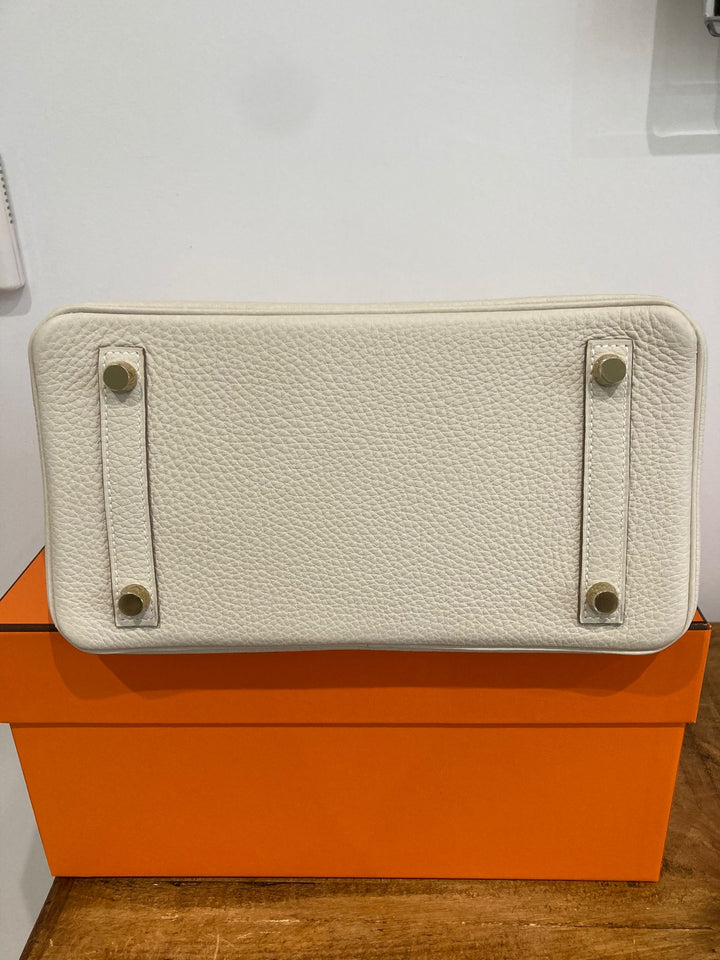 Hermes Birkin 25 Craie Togo Leather with Gold Hardware B Stamp 2024