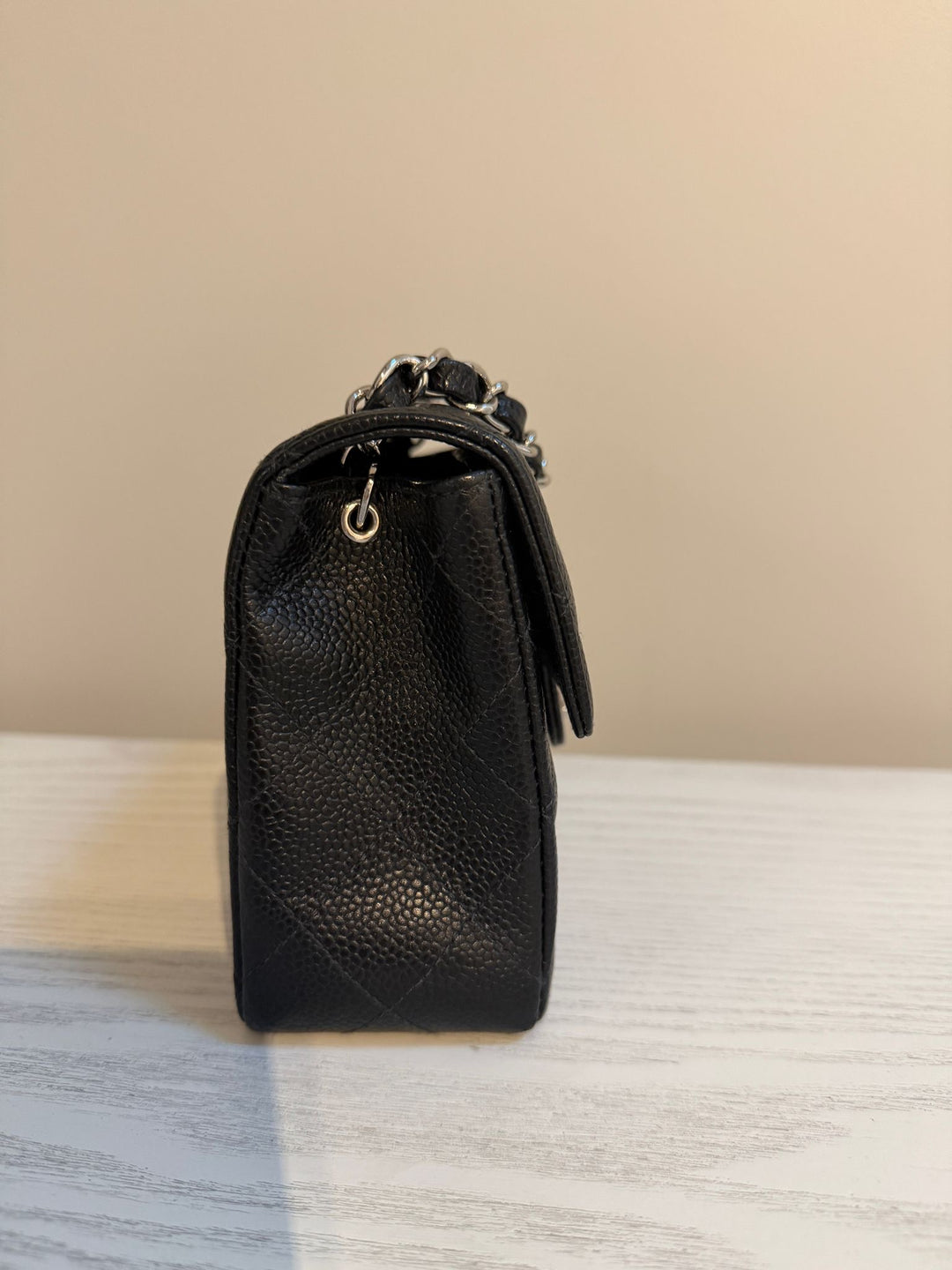 CHANEL series 9 Black Caviar SHW Vintage Mini Flap Bag