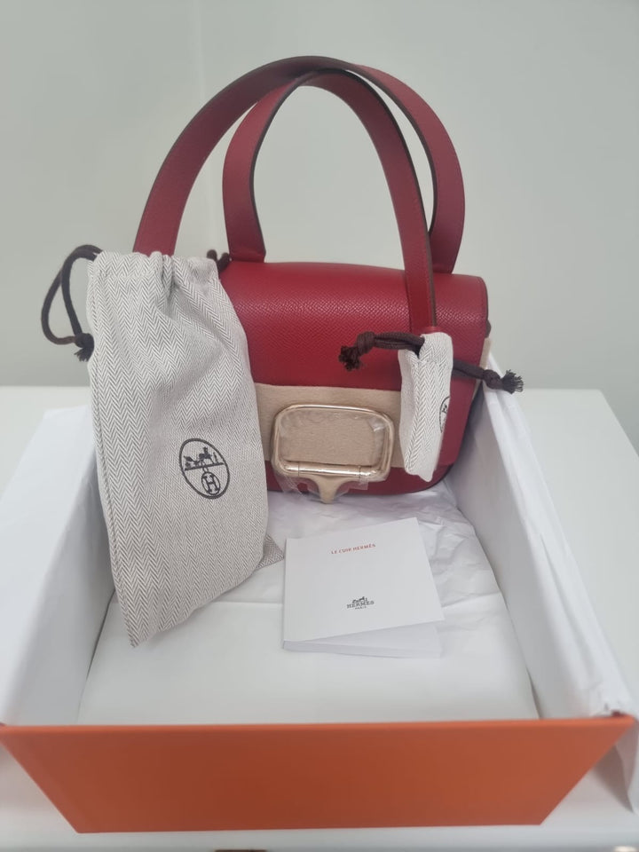 Hermès 2025 Mini Della Cavalleria Rouge Garamce Epsom Leather GHW