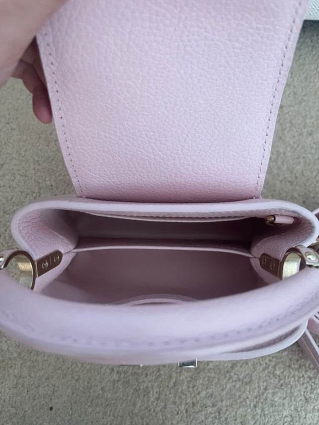 LOUIS VUITTON LV Capucines Mini in Pink LGHW 2020