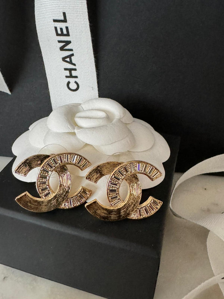 Chanel 24S collection 2024 Summer/Spring Collection Gold/Diamante Earrings