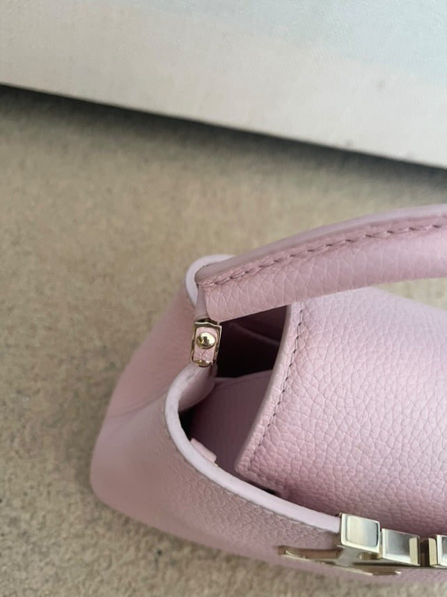 LOUIS VUITTON LV Capucines Mini in Pink LGHW 2020