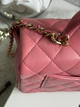 Load image into Gallery viewer, Chanel Pink Lambskin (2022) LGHW Mini Rectangular Flap Bag with Top Handle
