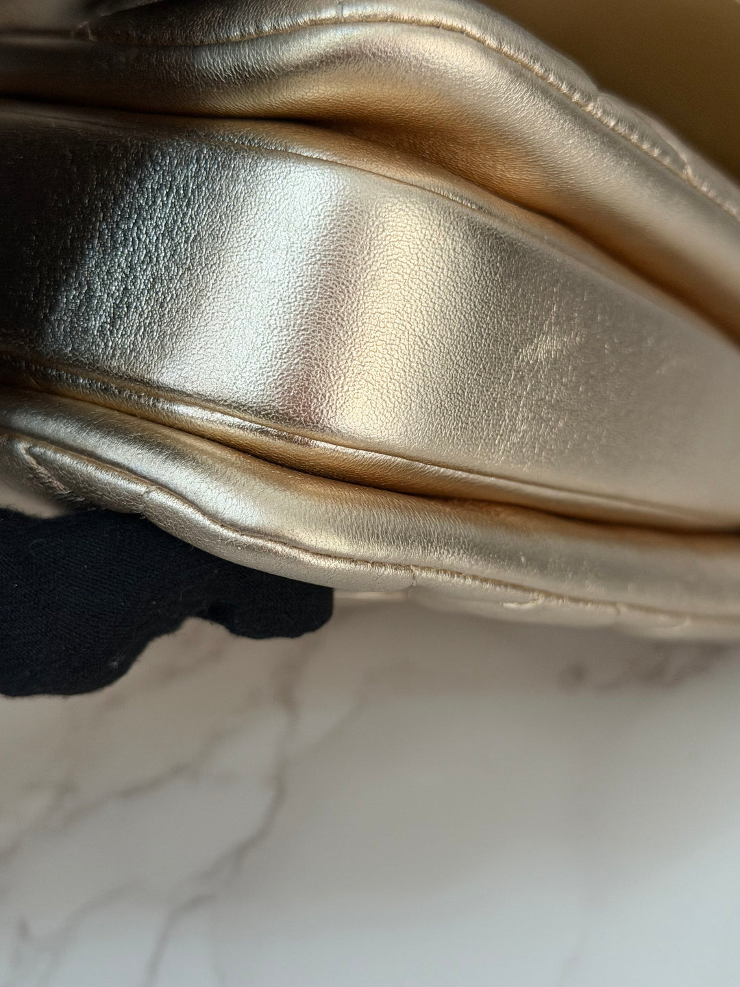 CHANEL series 30 Metallic Gold Lambskin LGHW Trendy CC top Handle Bag with non detachable Strap size SMALL 2020