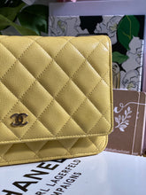 Load image into Gallery viewer, Chanel 20S 2020 Summer/Spring Collection Lemon Yellow Caviar LGHW Classic Wallet on chain (WOC)
